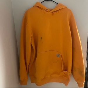men’s orange Carhartt hoodie size medium
